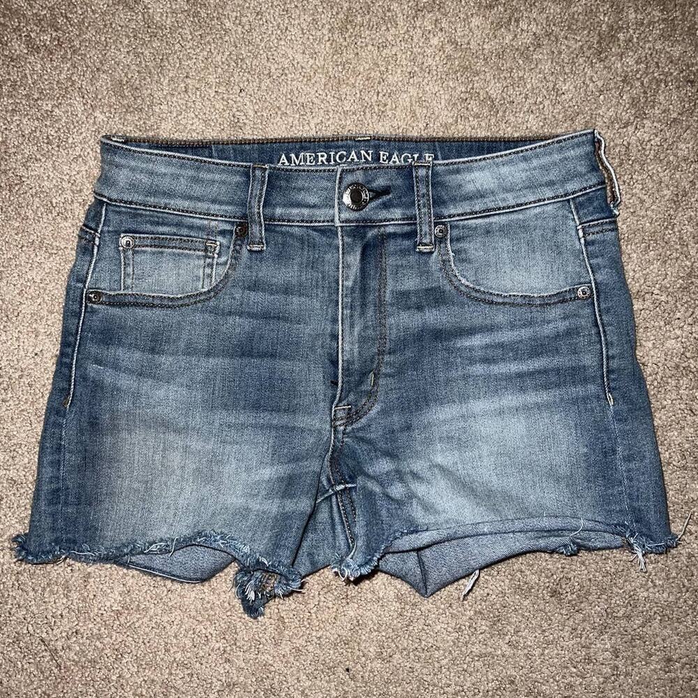 American Eagle Hi-Rise Shortie Jean shorts size 6
